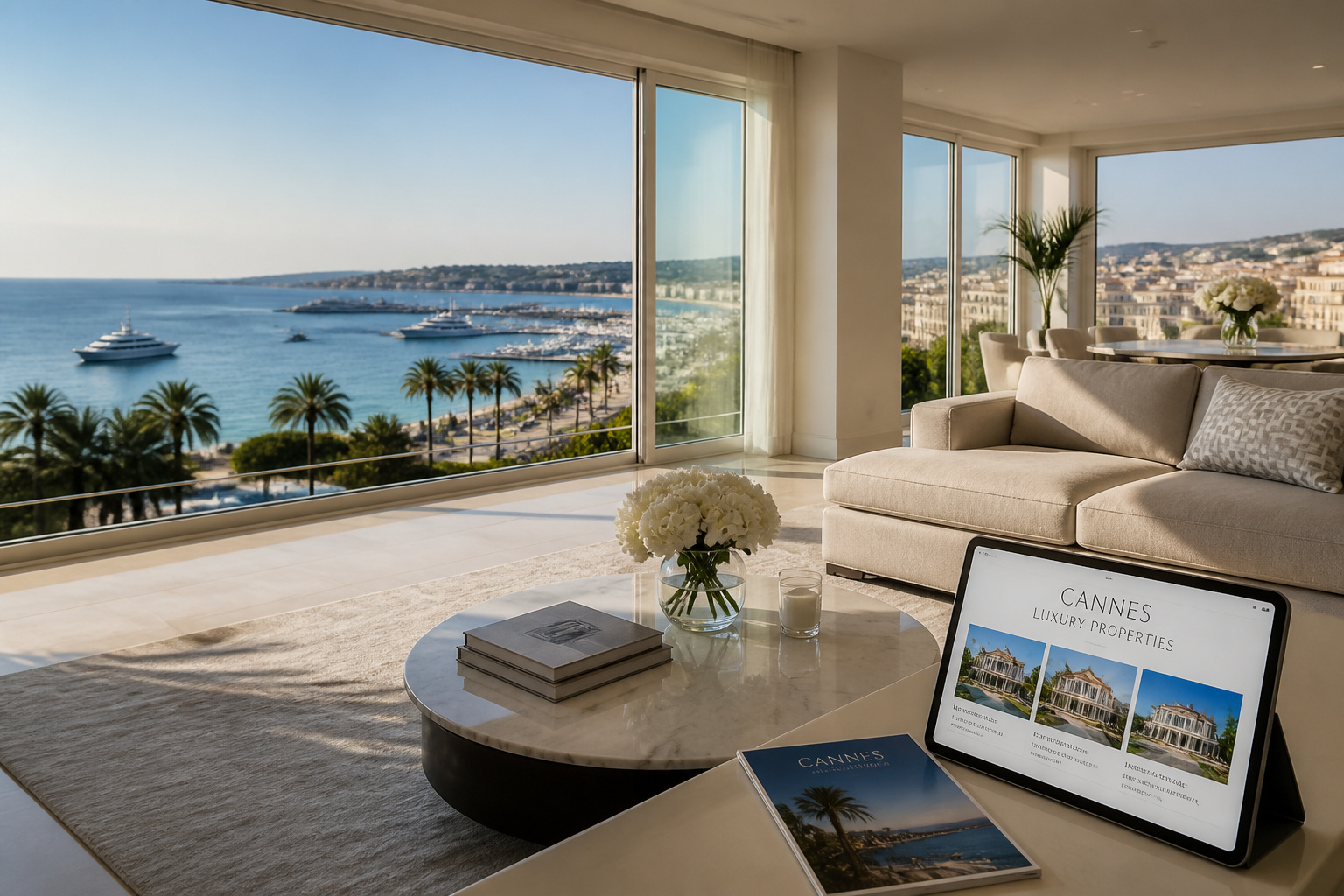 Vue mer de luxe a cannes