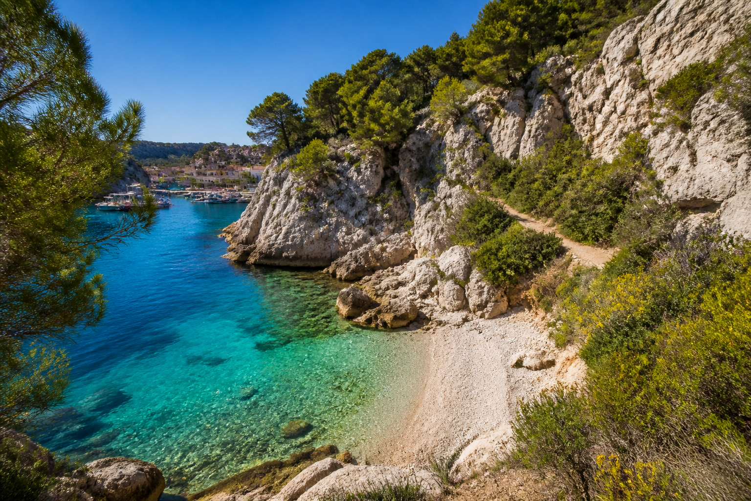 Calanque mediterraneenne turquoise