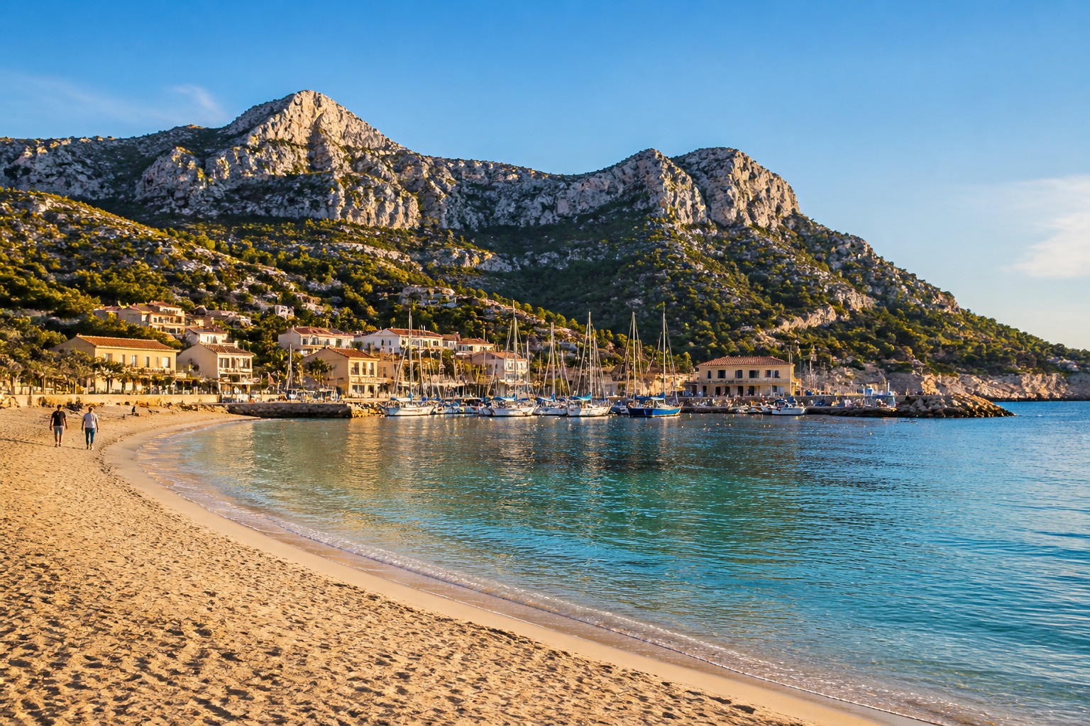 Pointe rouge marseille plage et port au soleil