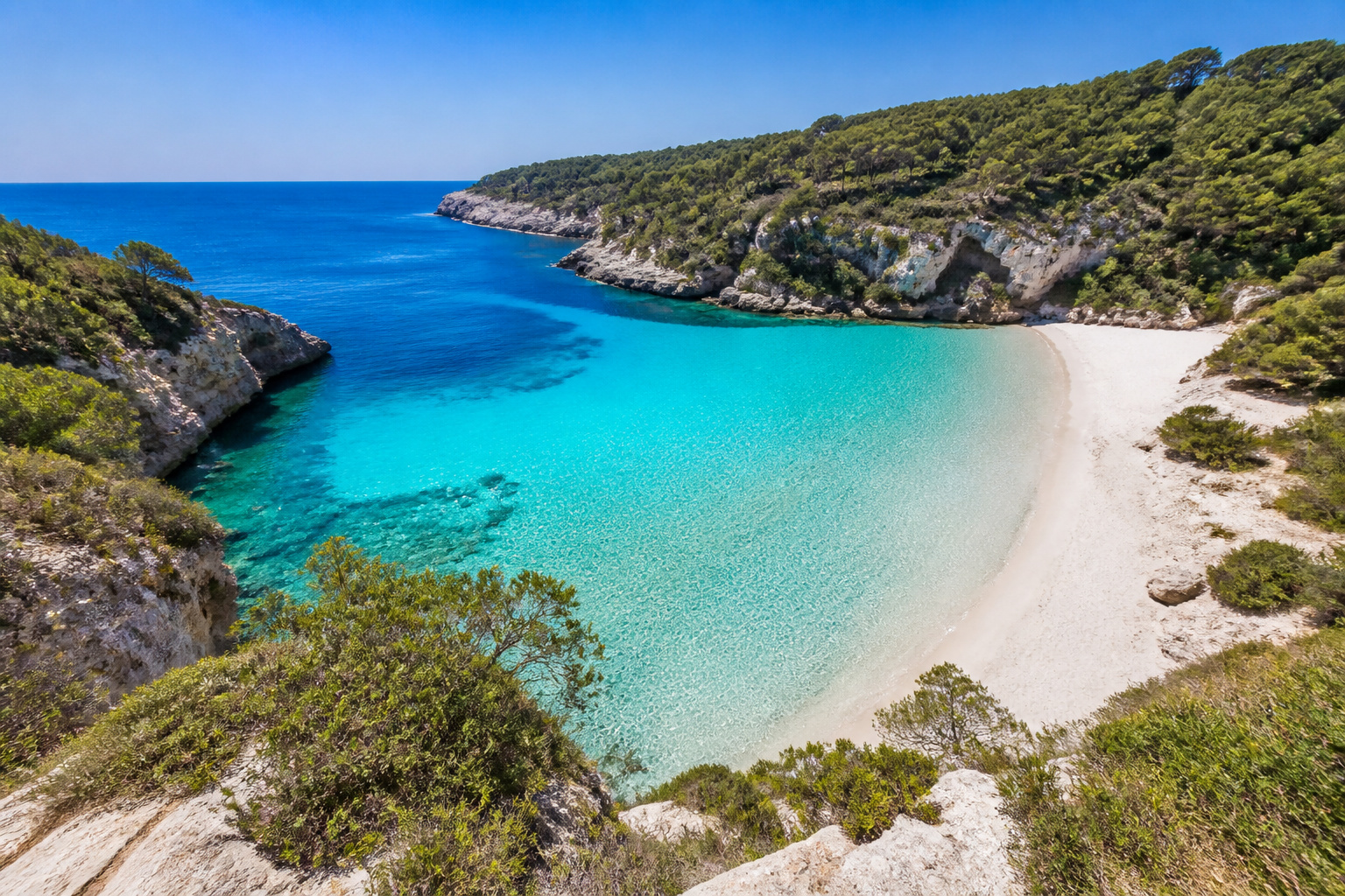 Cala macarelleta minorque espagne